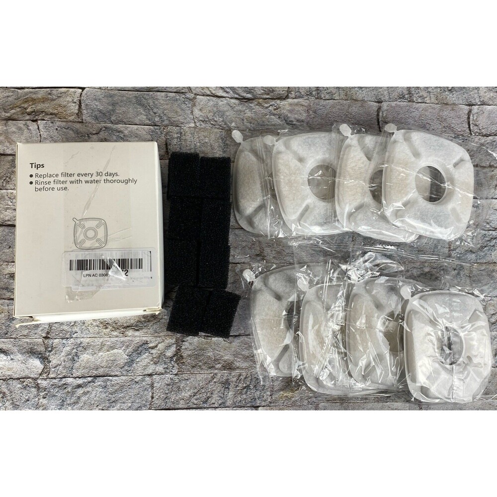 8 Pk Cat Water Fountain Filters Replacement Filters For Automatic Pet Fountain